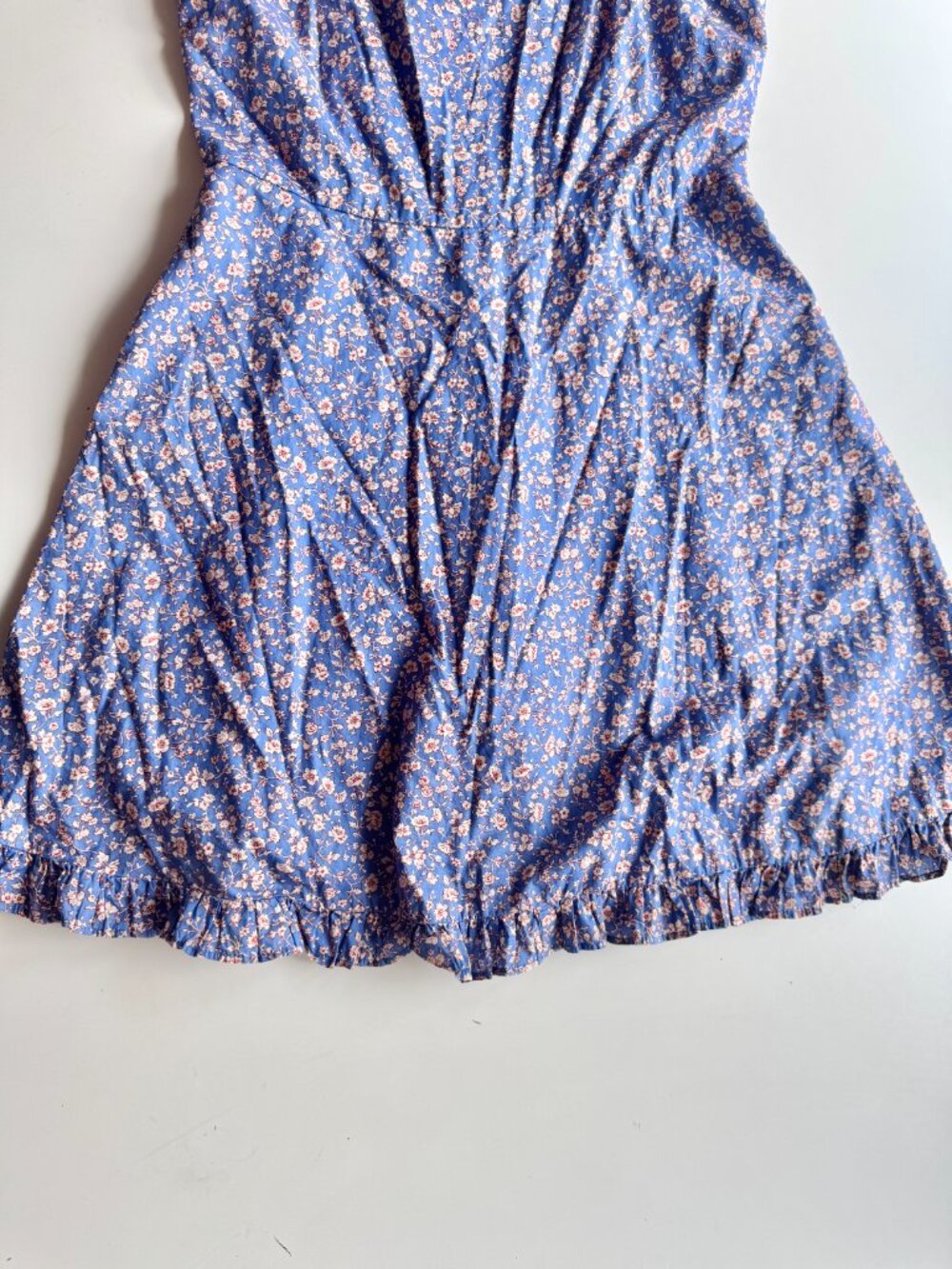 MADEWELL Summer Vines Heritage Blue Floral Cotton Voile Cami Mini Dress, Size 6 - Picture 8 of 12